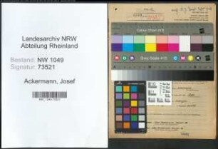 Entnazifizierung Josef Ackermann , geb. 10.07.1907 (Polizist)