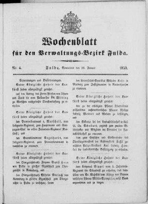 Nr. 4, Ausgabe vom 26. Januar 1850