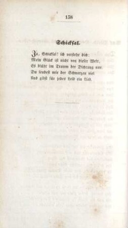 Schicksal.