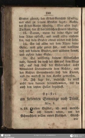 [Am siebenten Sonntage nach Trinitatis]