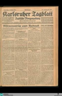 Karlsruher Tagblatt, Abendausgabe