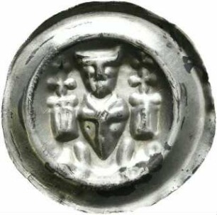 Bischof Konrad II. von Hildesheim 1221-1246 oder Heinrich I. von Hildesheim 1246-1257 - Pfennig