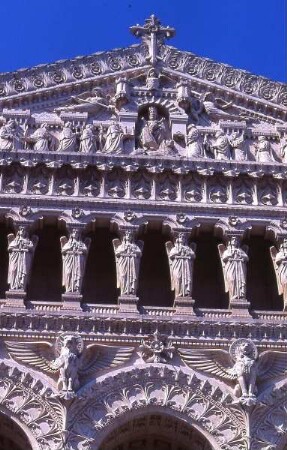 Lyon - Basilika : Fassade der Basilika. Aufgenommen 2001 in Lyon
