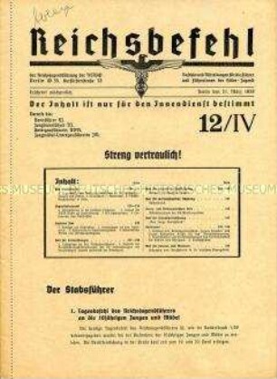 Mitteilungsblatt der Reichsjugendführung der NSDAP für HJ-Funktionäre