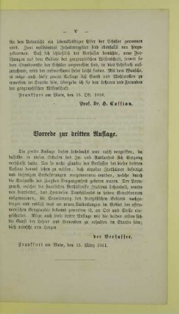 Vorrede zur dritten Auflage