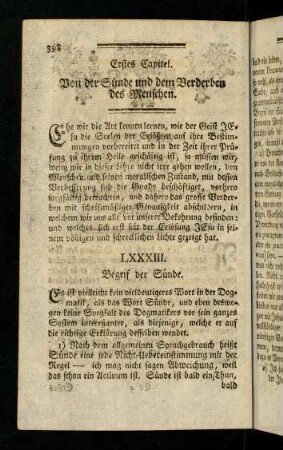 398-461, Erstes Capitel
