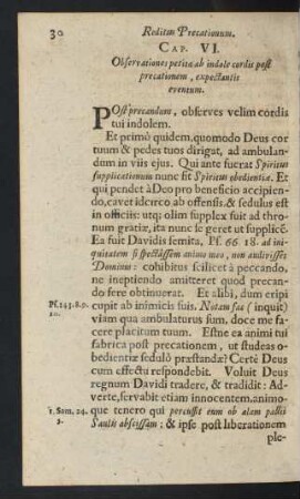 Cap. VI. Observationes petitae ab indole cordis post precationem ...