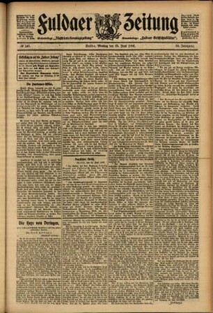 Ausgabe vom Montag, den 25. Juni 1906.