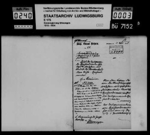 Schuldenwesen der Teilgemeinde Eberhardsweiler, Gemeindebezirk Welzheim