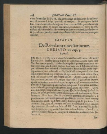 Caput III. De Revelatore mysteriorum Christo ex cap. 5. Apocal.