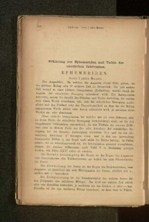 Erklärungen der Ephemiriden und Tafeln des nautischen Jahrbuches.