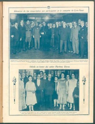 Velada en honor del señor Martínez Sierra