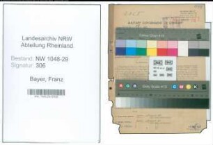 Entnazifizierung Franz Bayer , geb. 17.06.1908 (Beamter)