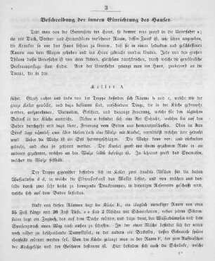 Beschreibung der inneren Einrichtung des Hauses.