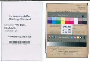 Entnazifizierung Heinrich Hoenmanns , geb. 27.07.1907 (Baecker)