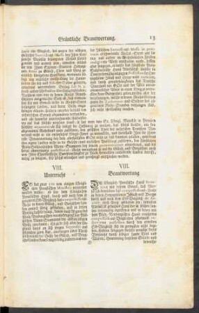 VIII. Unterricht.- VIII. Beantwortung