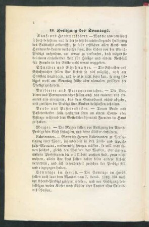 II. Heiligung des Sonntags