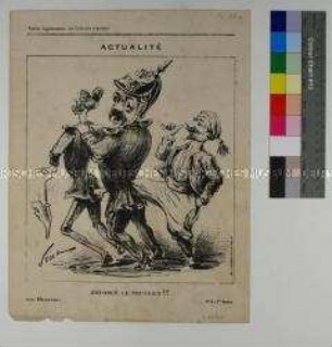 Actualité. Enfoncé Le Prussien!!! (Geschlagene Preußen) - Karikatur zu Wilhelm I.