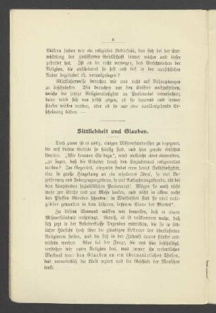 Sittlichkeit und Glauben