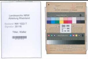 Entnazifizierung Walter Tillier , geb. 08.06.1913 (Musiker)