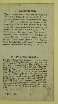30. Der Obersächsische Kreis. a