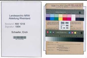 Entnazifizierung Erich Schaefer , geb. 02.08.1905 (Inspektor)