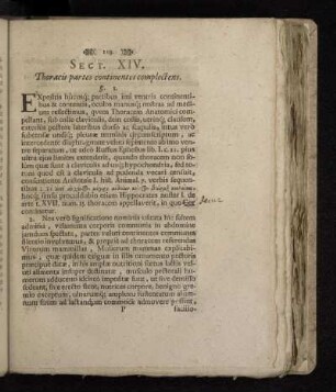 Sect. XIV. Thoracis partes continentes complectens.