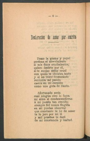 Declaración de amor por escrito