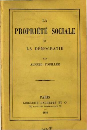 La propriété sociale et la démocratie