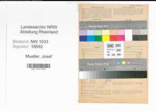 Entnazifizierung Josef Mueller , geb. (Polizist)