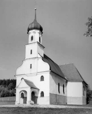 Mindelaltheim. Kapelle Heiliges Kreuz (1696; J. Albrecht und 1753; J. Dossenberger)