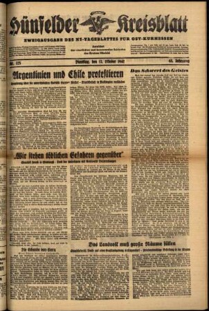 Ausgabe vom Dienstag, den 13. Oktober 1942.