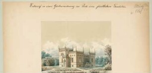 Gärtnerhaus in einem fürstlichen Park Monatskonkurrenz März 1861: Perspektivische Ansicht