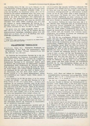 707-708 [Rezension] Birnbaum, Walter, Theologische Wandlungen von Schleiermacher bis Karl Barth