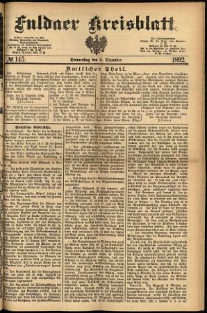 Ausgabe vom Donnerstag, den 08. Dezember 1892.