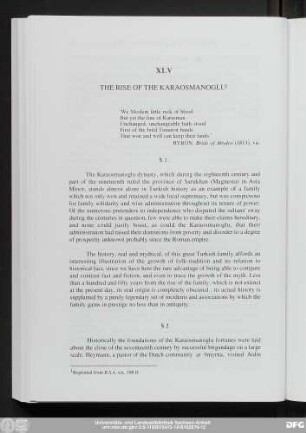 XLV The Rise of The Karaosmanoglu