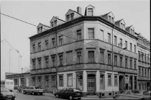 Dresden-Neustadt, Kamenzer Straße 2 / Louisenstraße 79. Wohnhaus (um 1873). Eckansicht