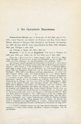 5-45 A. Der Sigwartsche Mannsstamm