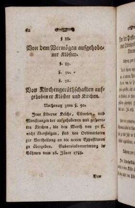 62, Von dem Vermoegen aufgehobener ...
