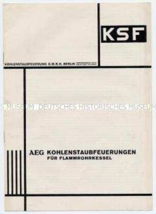 AEG Kohlenstaubfeuerungen für Flammrohrkessel