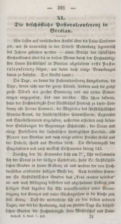 321-327 Die bischöfliche Pastoralkonferenz in Breslau