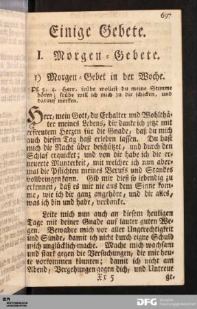 Einige Gebete.