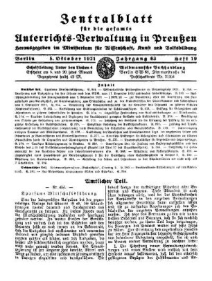 Sparsame Wirtschaftsführung : [Amtlicher Teil]