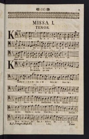 1-10, Missa I. Tenor.