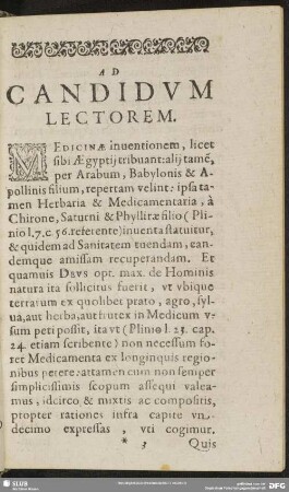 Ad Candidum Lectorem
