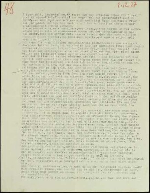 lieber tull, den brief no.47 wirst nun wol erhalten haben...