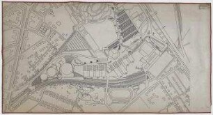 Verkehrsmuseum (nicht realisiert) – Variante II: Lageplan. Berlin-Charlottenburg, Wandalenallee/Jafféstraße