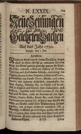 N. LXXIX. Leipzig, den 2 Oct. - N. LXXXVII. Leipzig, den 30 Oct.