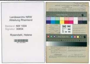 Entnazifizierung Helene Rosendahl , geb. 29.03.1896 ()