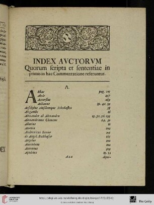 Index avctorvm